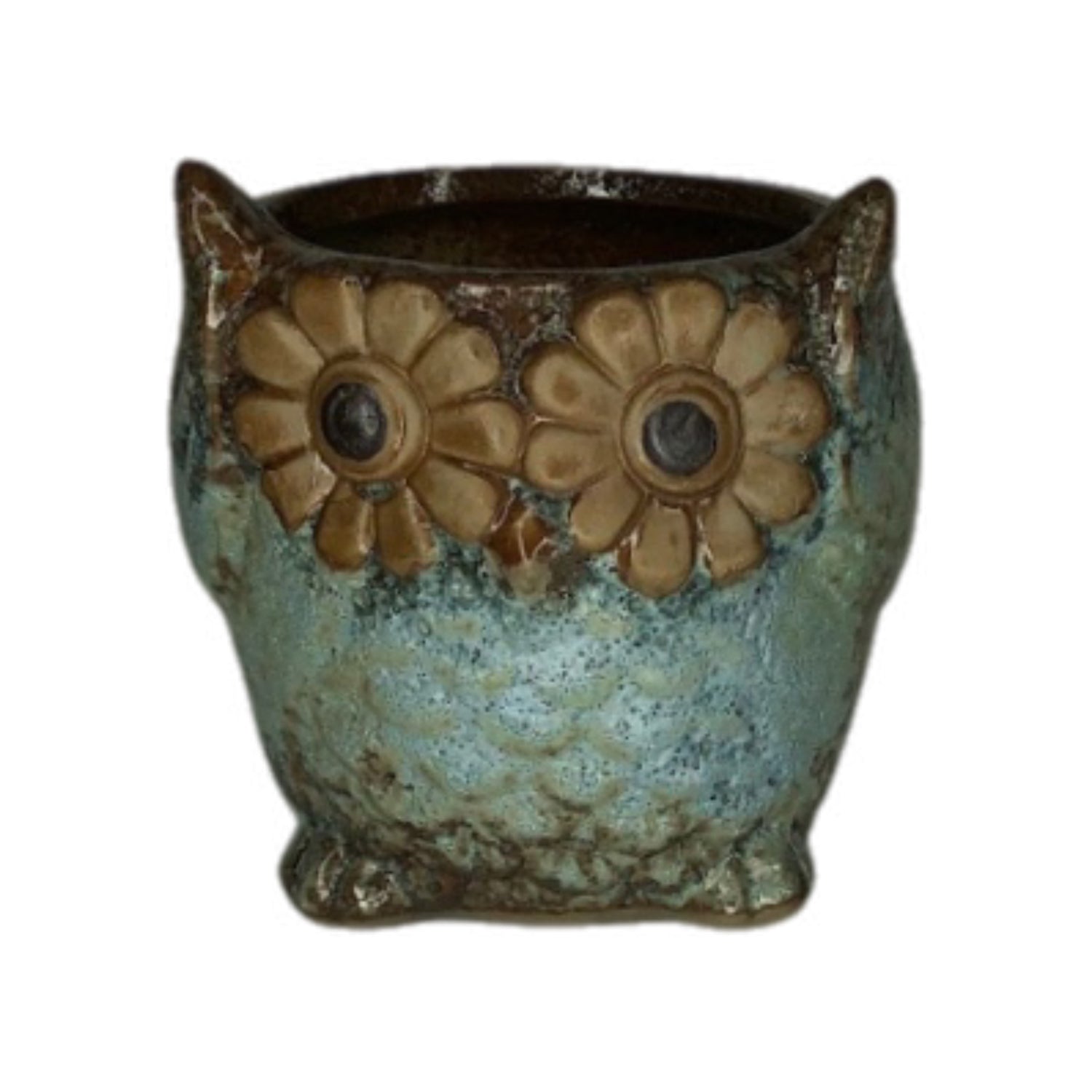 Blue Owl Flower Pot | Style 1