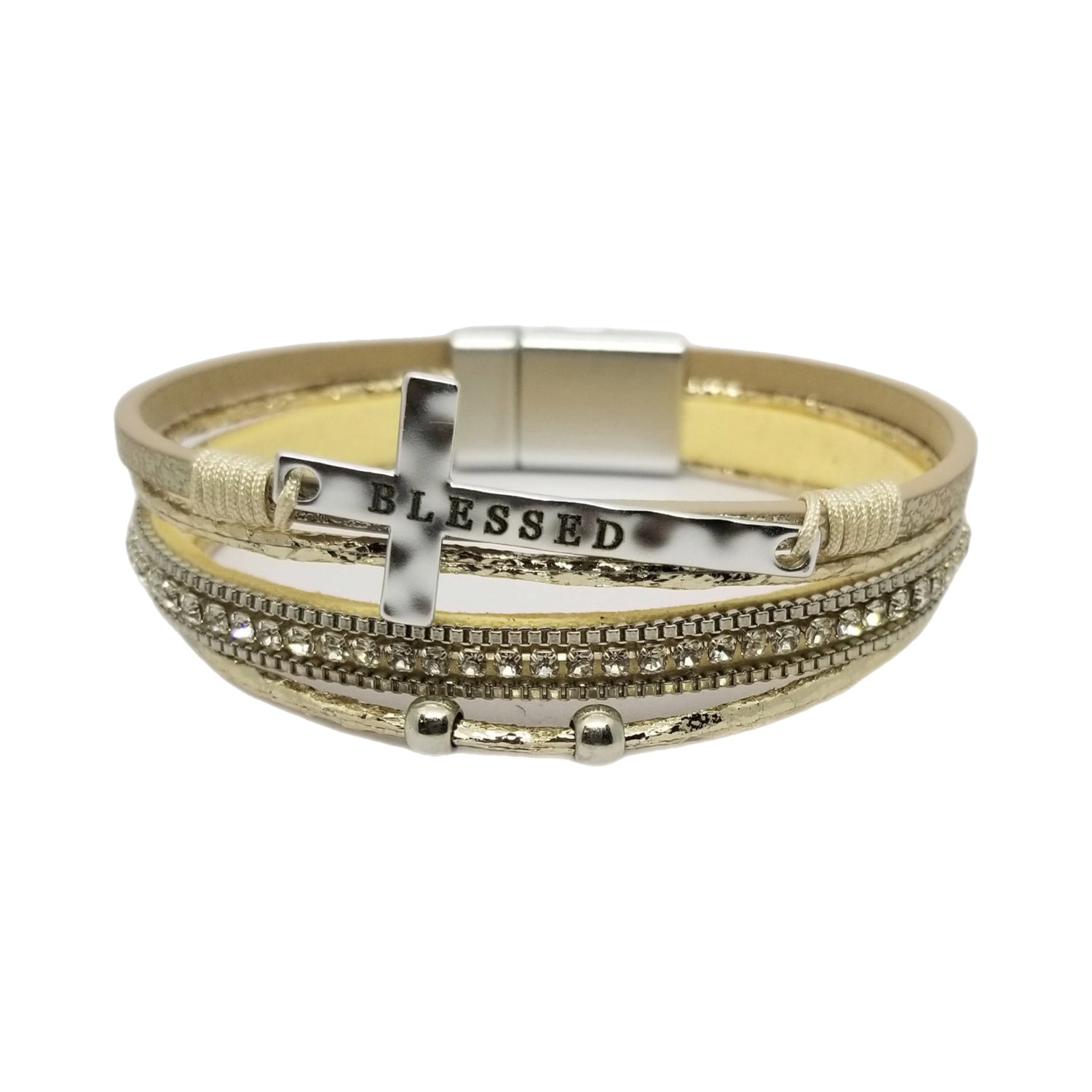 Blessed Magnetic Multi Layer Bracelet | Gold