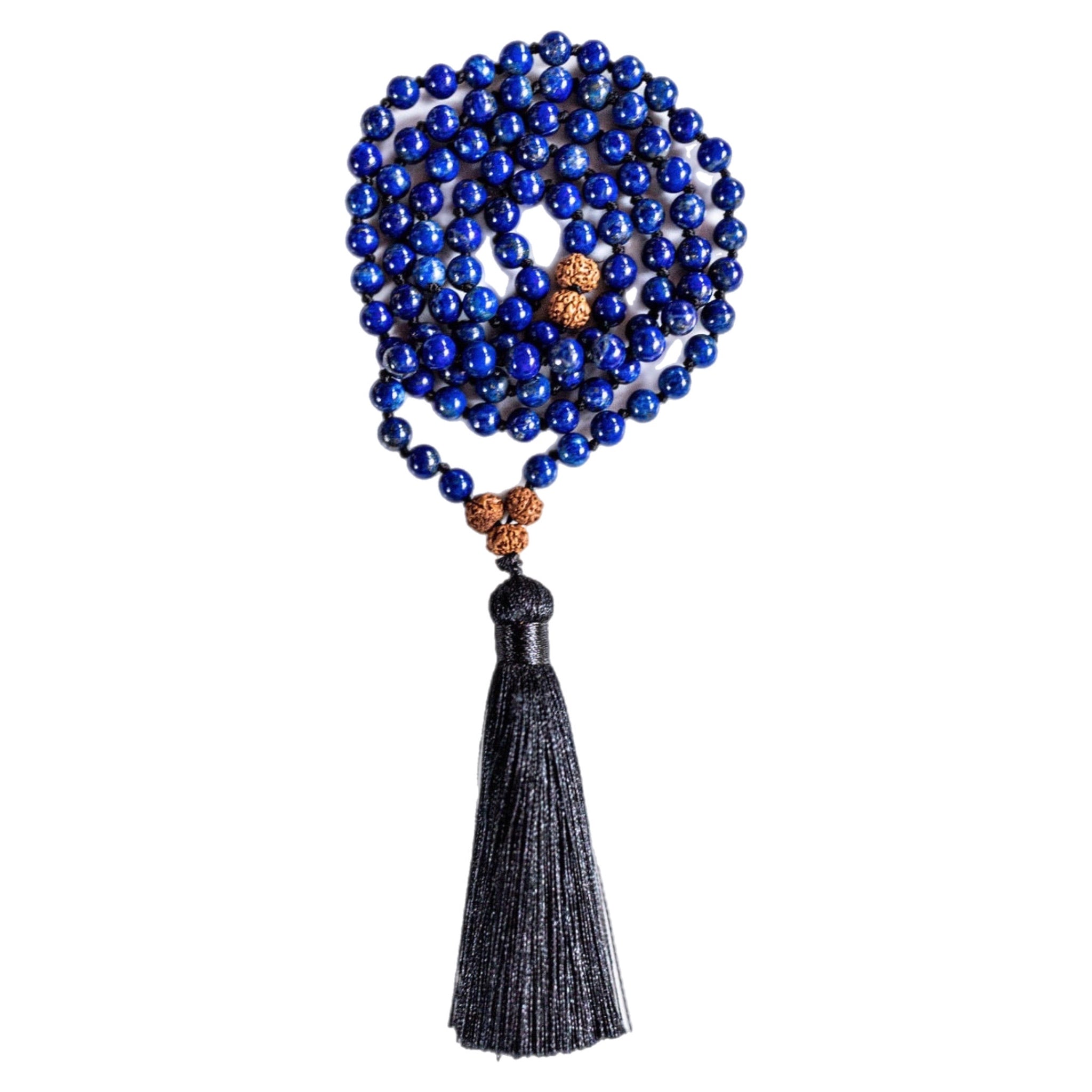 Lapis Lazuli Mala | Inner Wisdom | Prayer Beads | Japa Mala Tassel Necklace