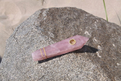 Rose Quartz Pipe - HartCentered