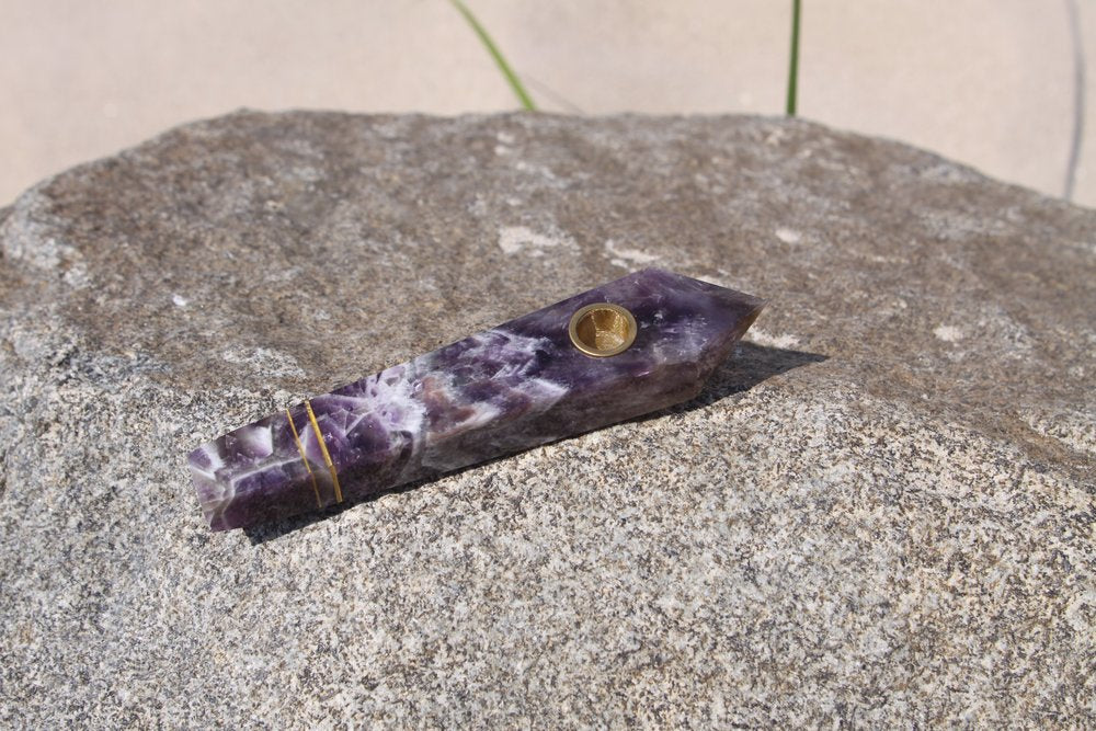 Purple Amethyst Pipe - HartCentered