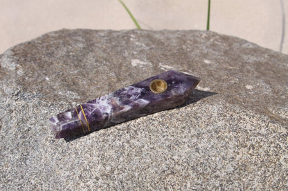 Purple Amethyst Pipe - HartCentered