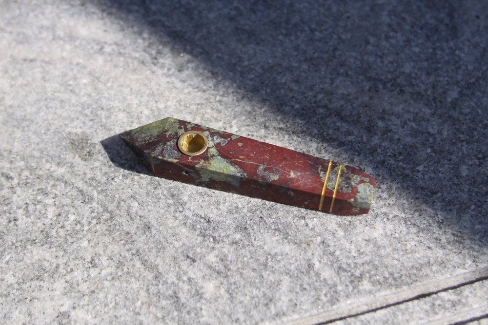 Dragon Blood Jasper Pipe - HartCentered