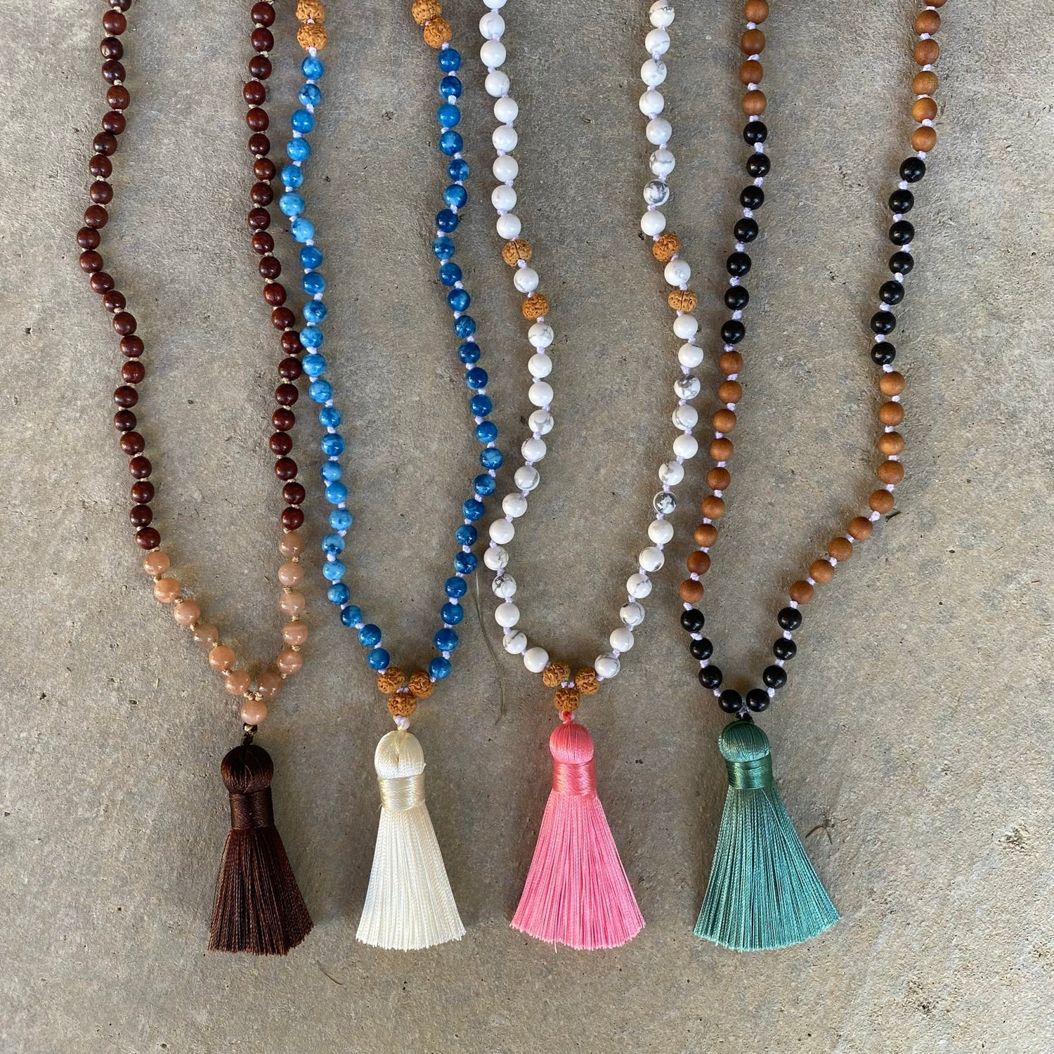 Sunstone and Rosewood Mala-2