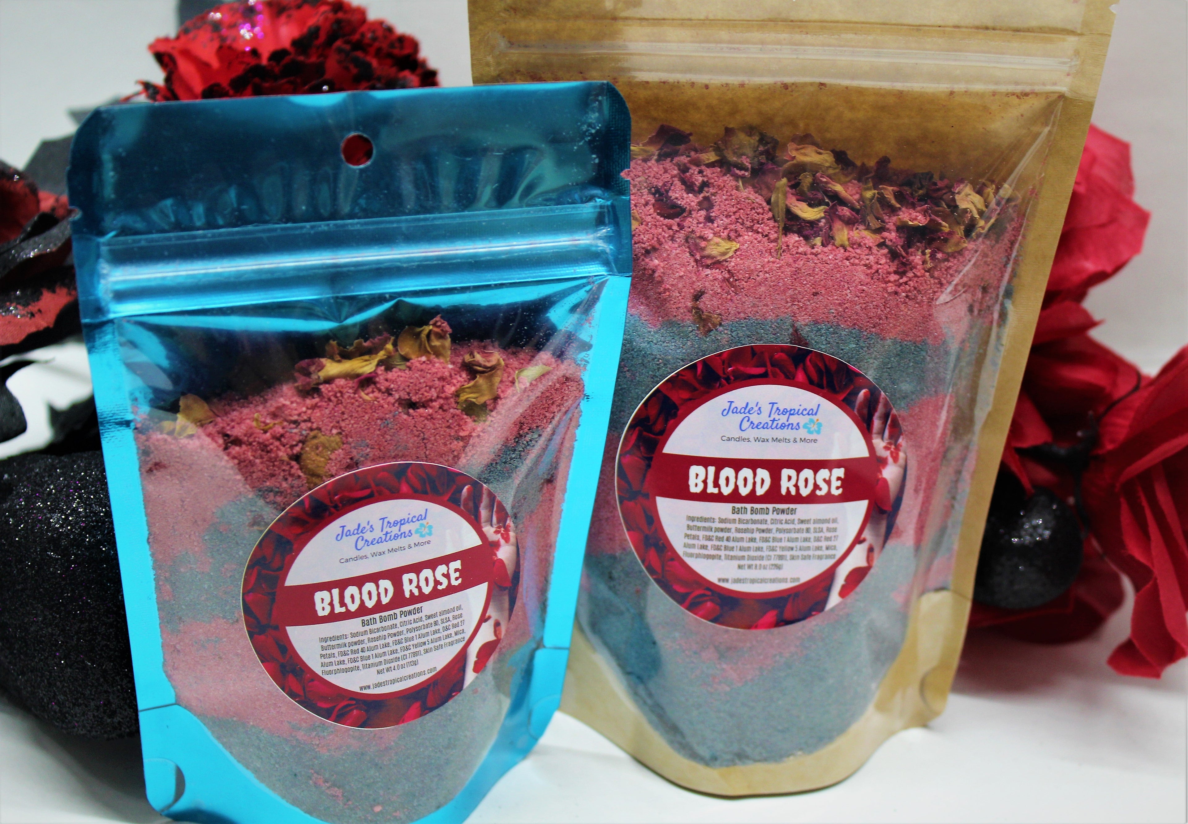 Blood Rose Bath Bomb Powder - HartCentered