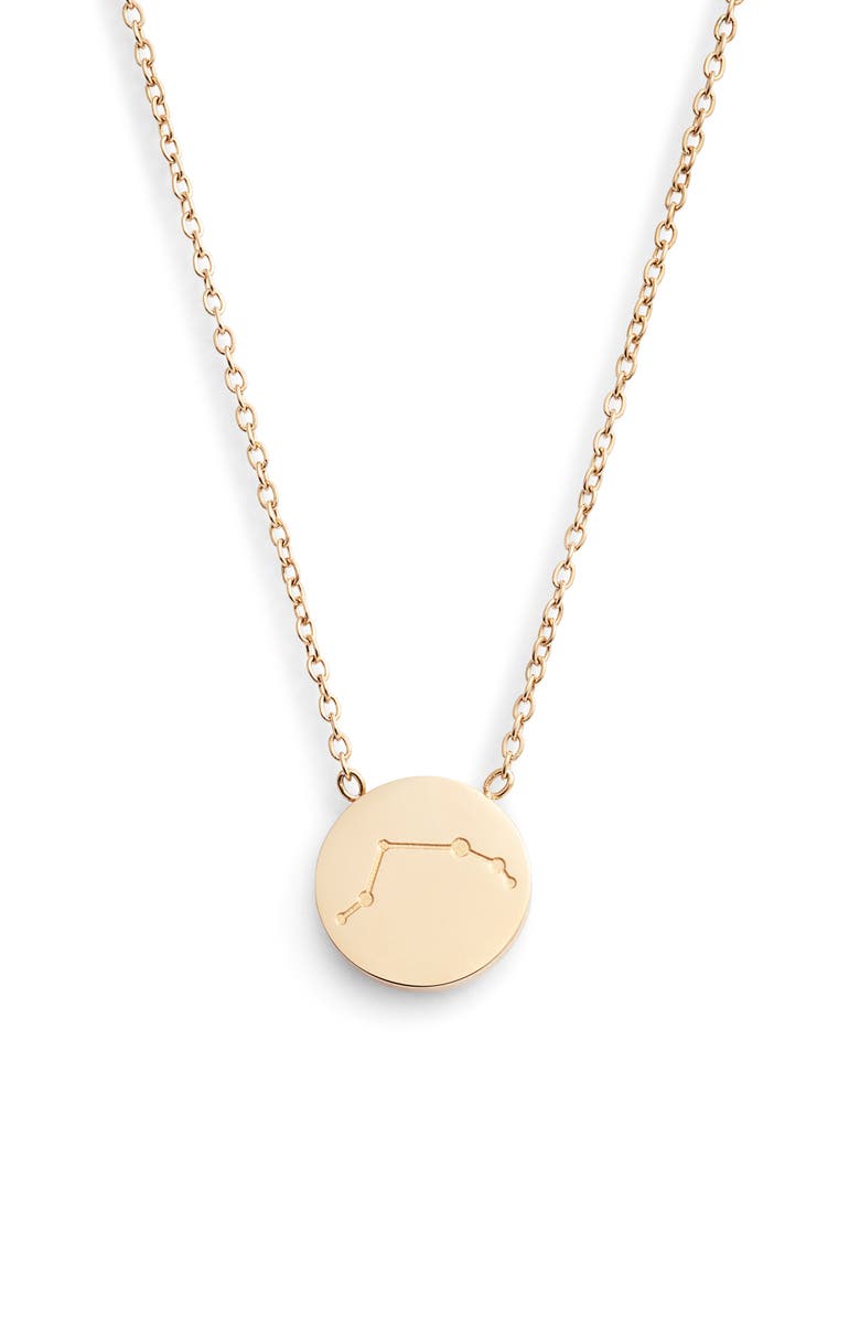 Reversible Zodiac Charm Necklace | Gold-Tone Stainless Steel - HartCentered