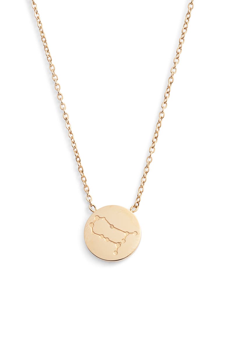 Reversible Zodiac Charm Necklace | Gold-Tone Stainless Steel - HartCentered