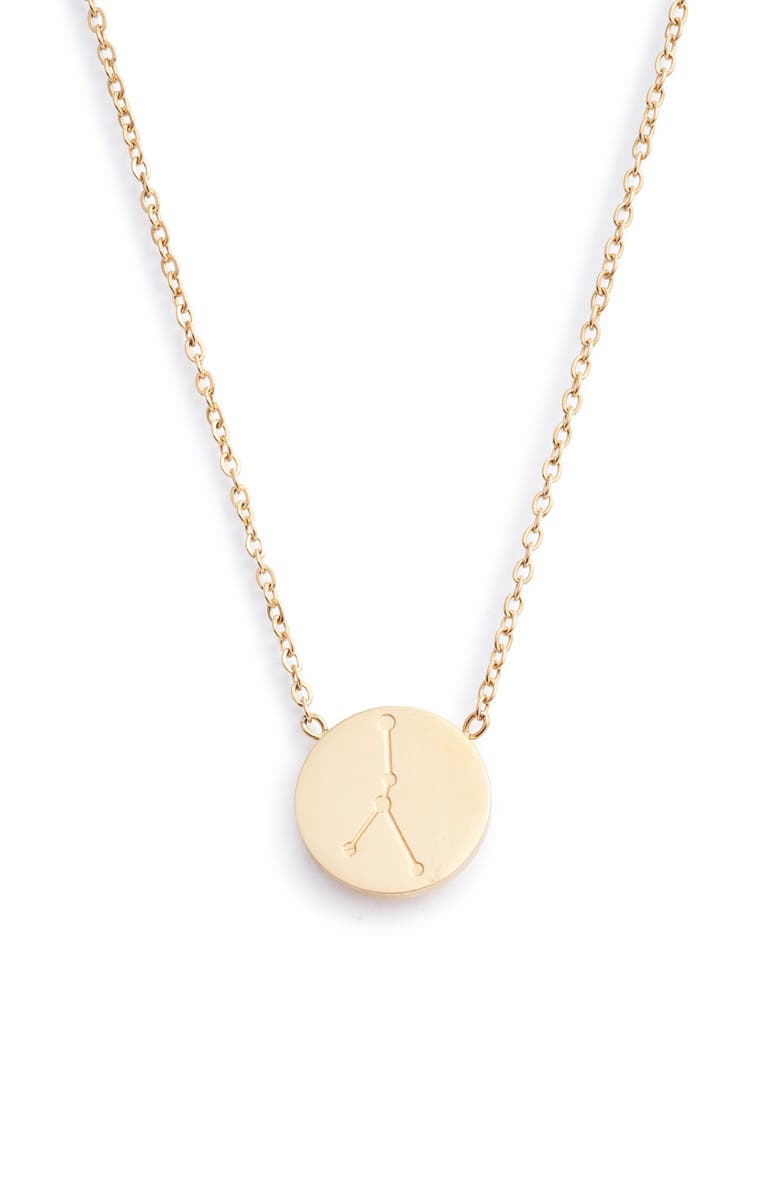 Reversible Zodiac Charm Necklace | Gold-Tone Stainless Steel - HartCentered