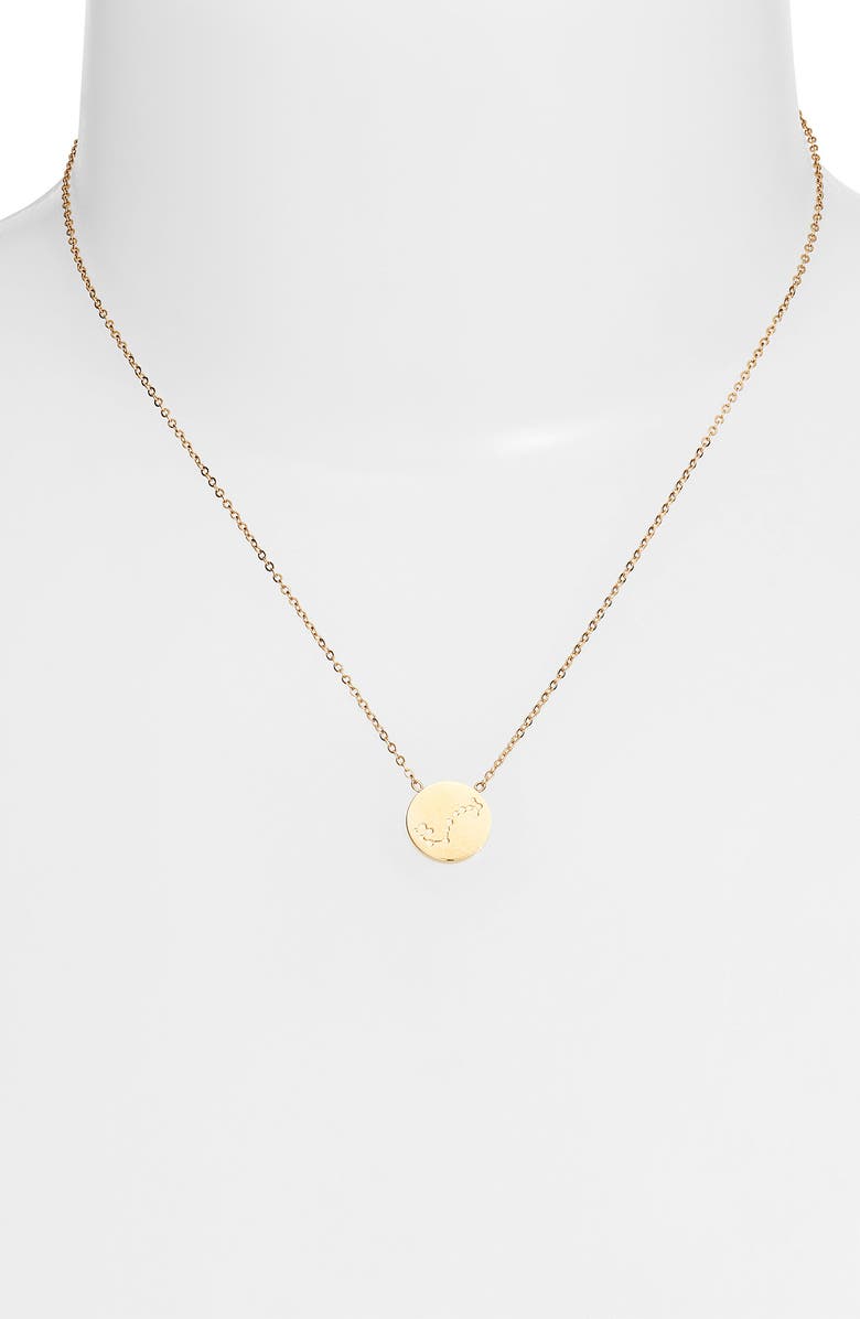 Reversible Zodiac Charm Necklace | Gold-Tone Stainless Steel - HartCentered