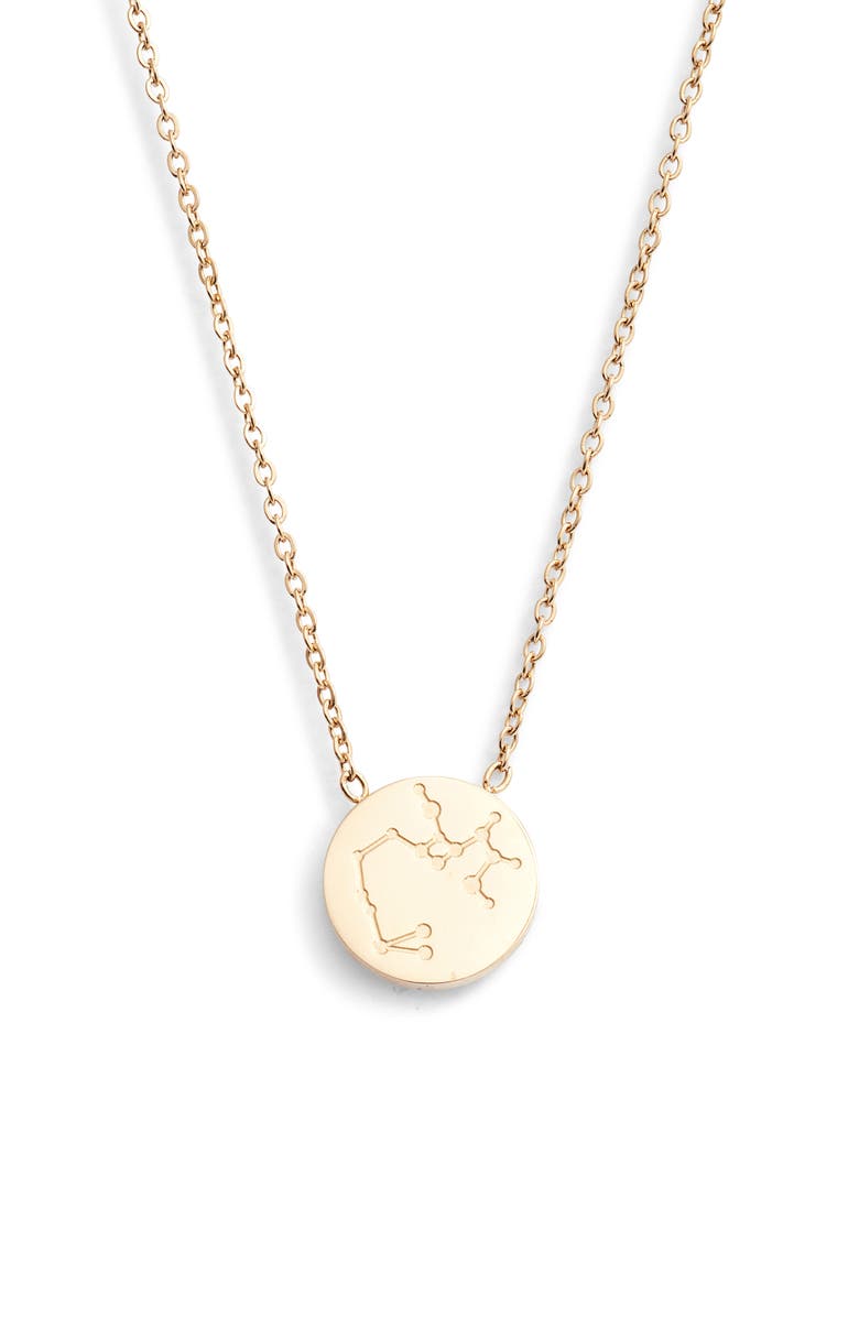 Reversible Zodiac Charm Necklace | Gold-Tone Stainless Steel - HartCentered