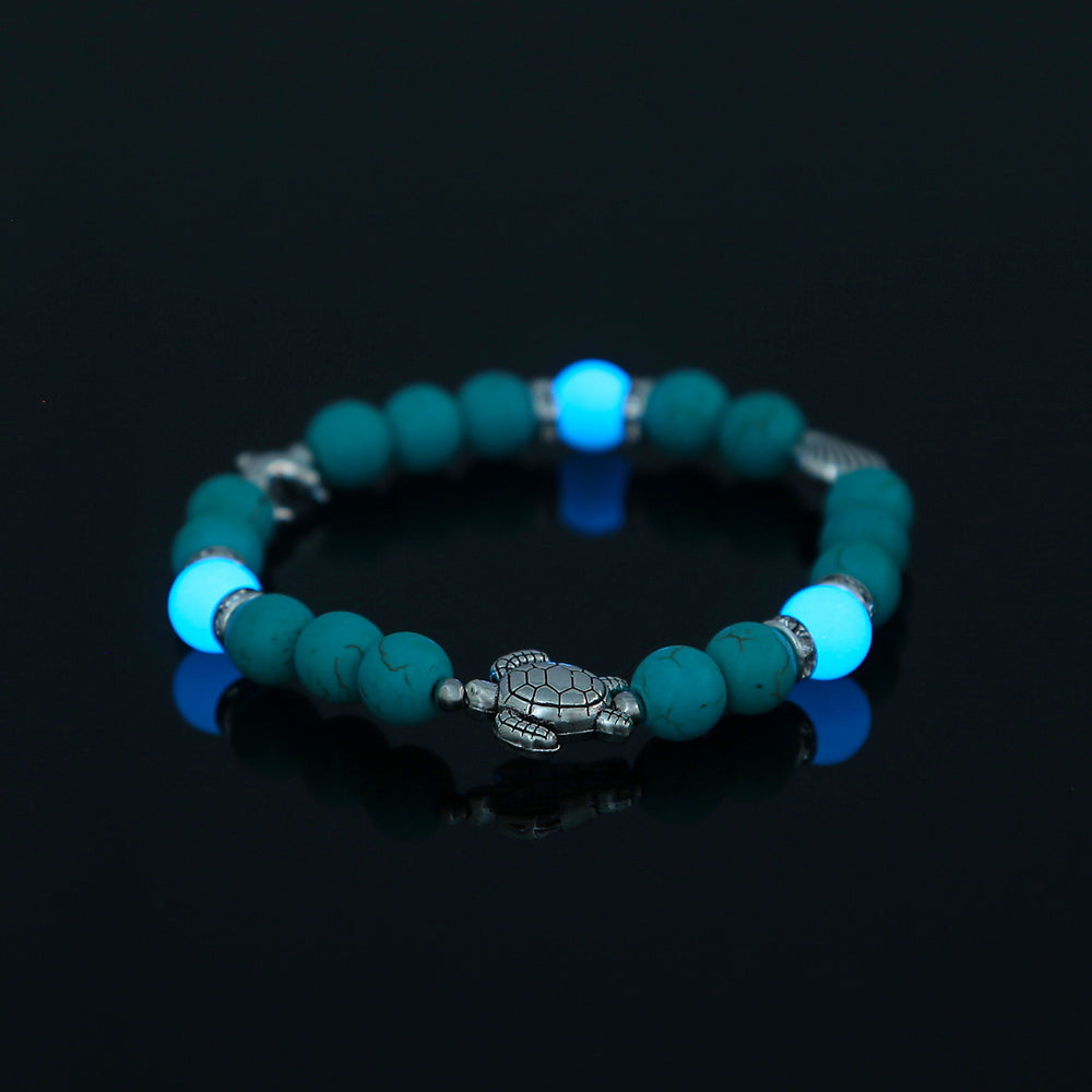 Turquoise Glow in the Dark Stone Bracelet-2