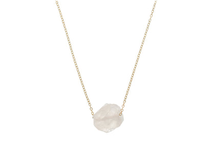 Raw Rose Quartz Necklace-3