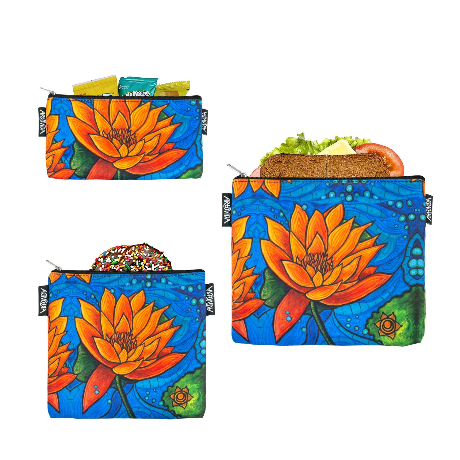 Sandwich Baggie Set - Kristen Palana - Lotus Flower-2