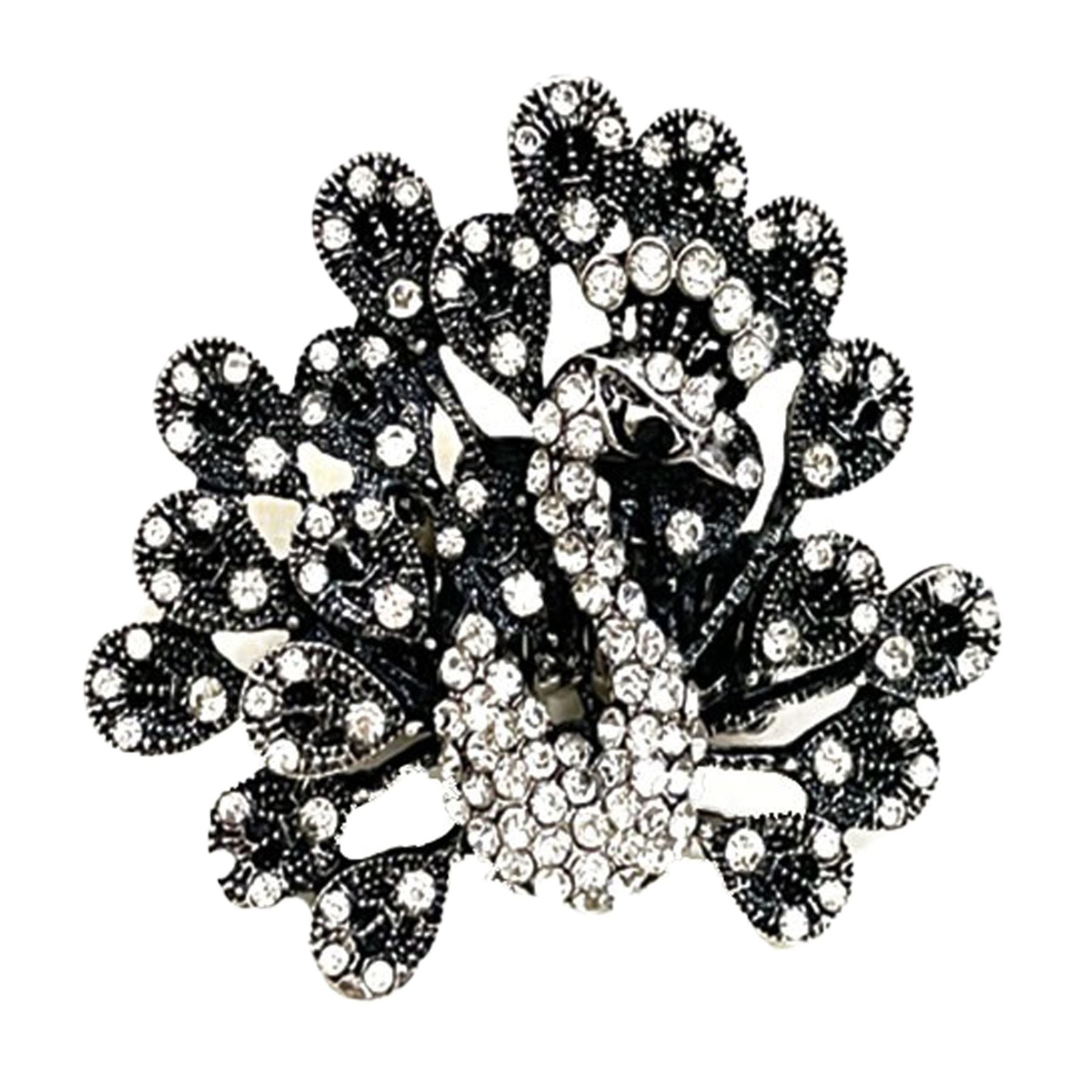 Studded Peacock Metal Ring | Stretchable | Lead &amp; Nickel-Free - HartCentered