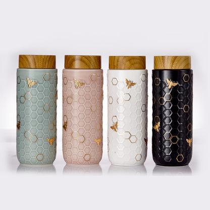 Honey Bee Travel Mug / Gold 16 oz - HartCentered