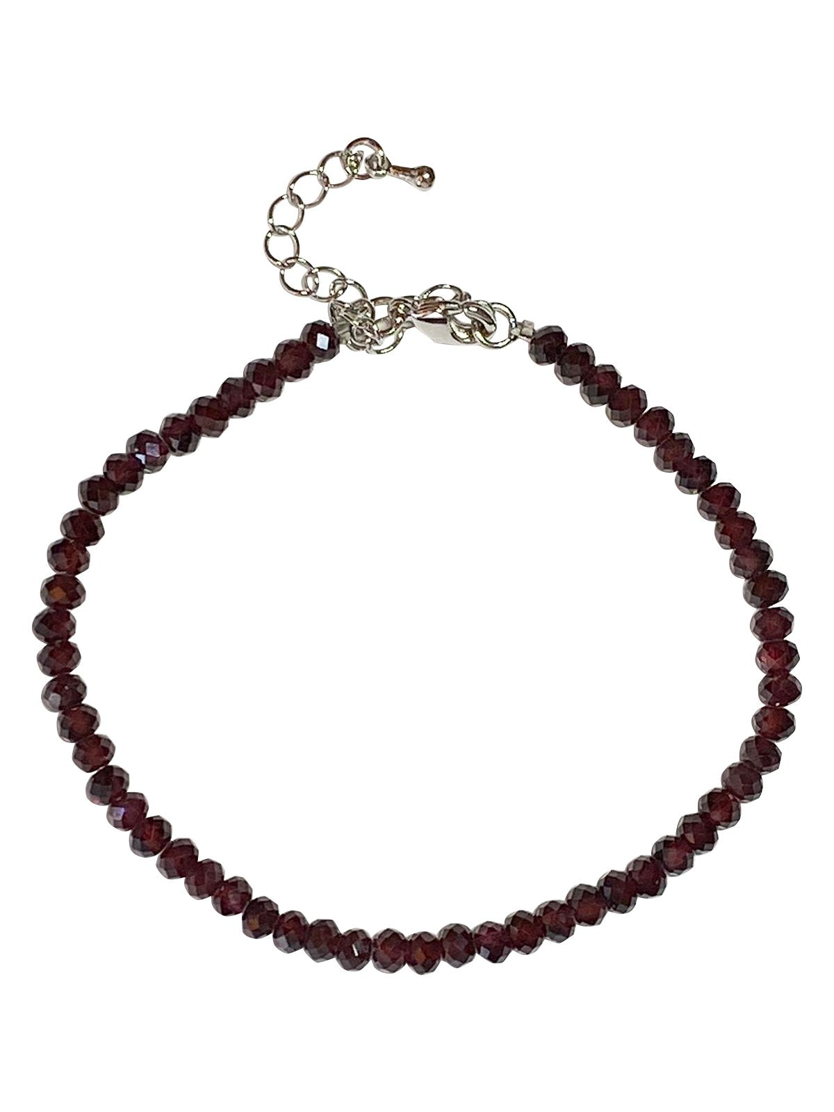 Dainty Garnet Gemstone Bracelet-1