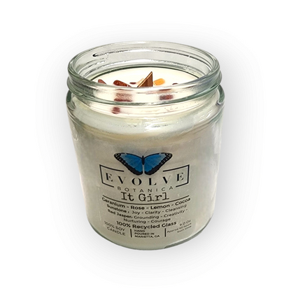 Wood Wick Crystal Soy Candle - It Girl (Sunstone &amp; Red Jasper)-4