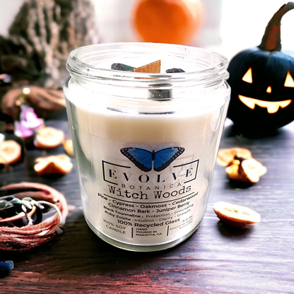 Wood Wick Crystal Soy Candle - Witch Woods-1