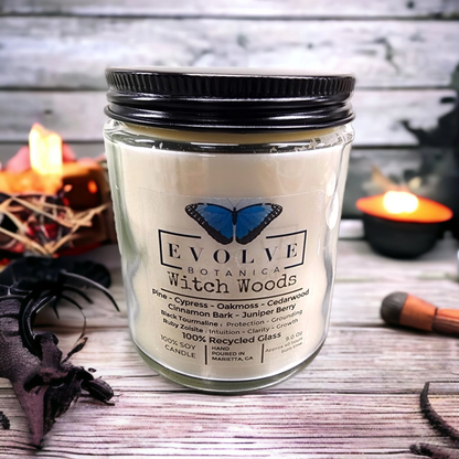 Wood Wick Crystal Soy Candle - Witch Woods-3