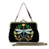 Dragonfly Vintage Kisslock Handbag: Black-0