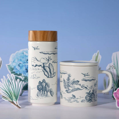 Magic Garden Travel Mug &amp; Mug Gift Set