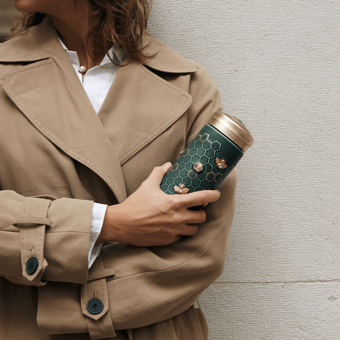 Honey Bee Travel Mug with Crystals