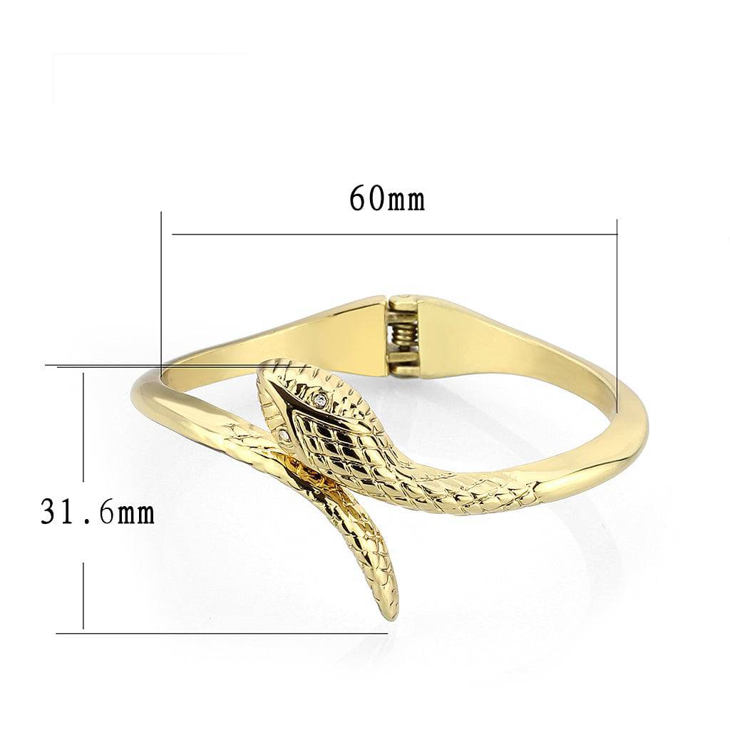 Snake Bangle | Gold-Plated White Metal