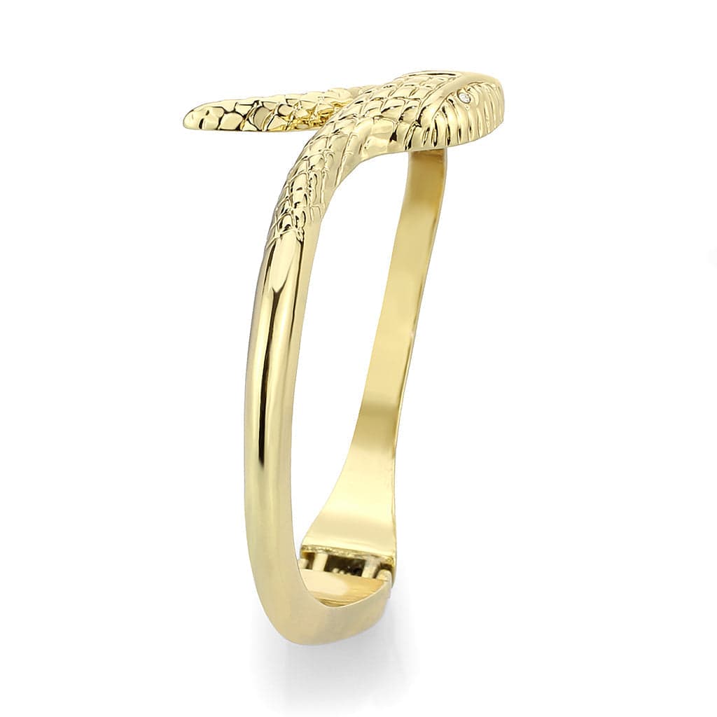 Snake Bangle | Gold-Plated White Metal