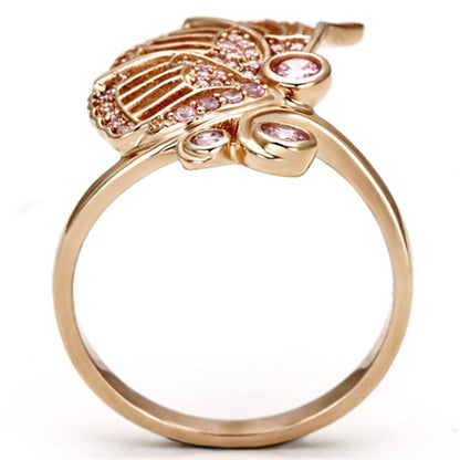 Rose Gold Butterfly Ring | Sterling Silver and CZ