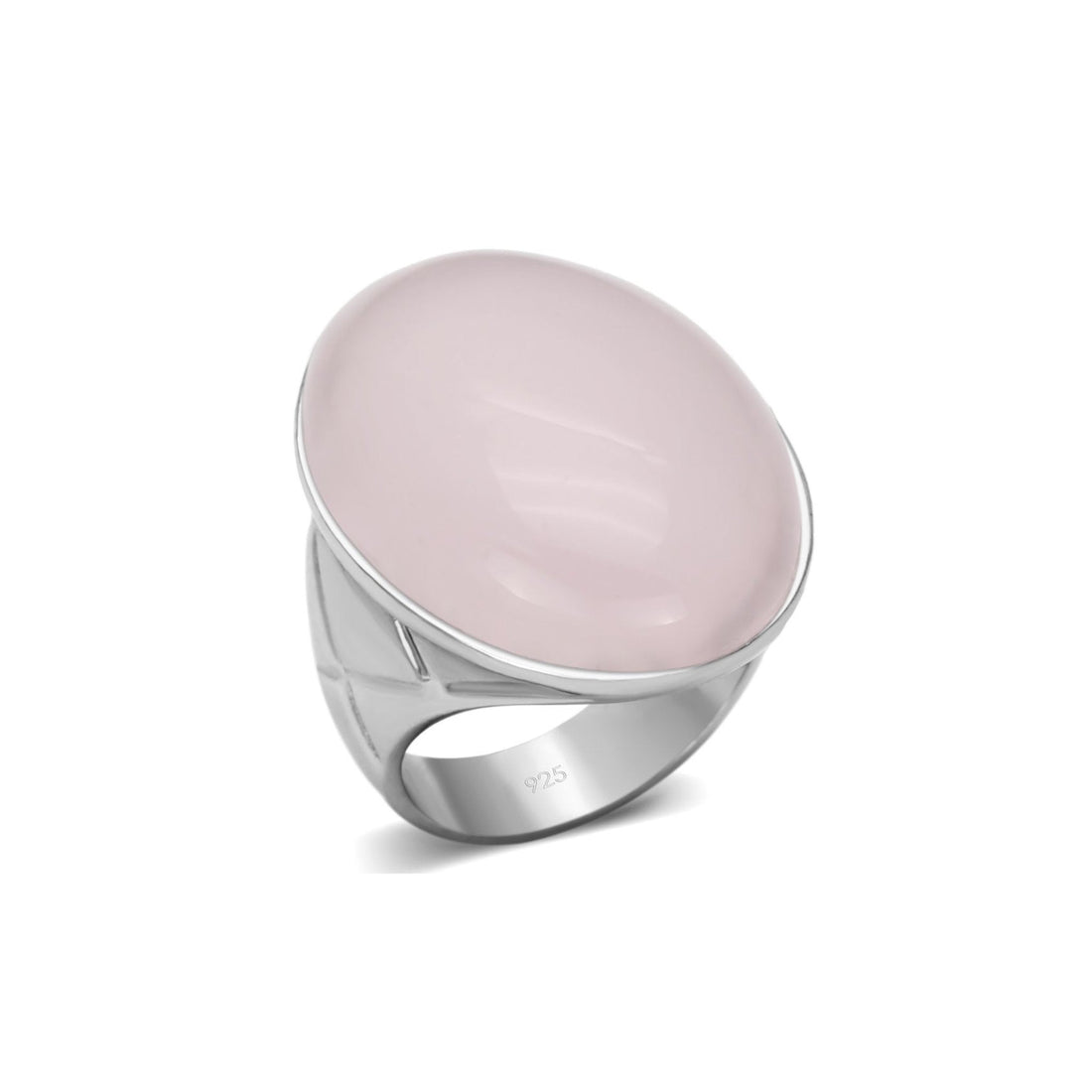 Rose Quartz Ring | Sterling Silver &amp; Precious Crystal