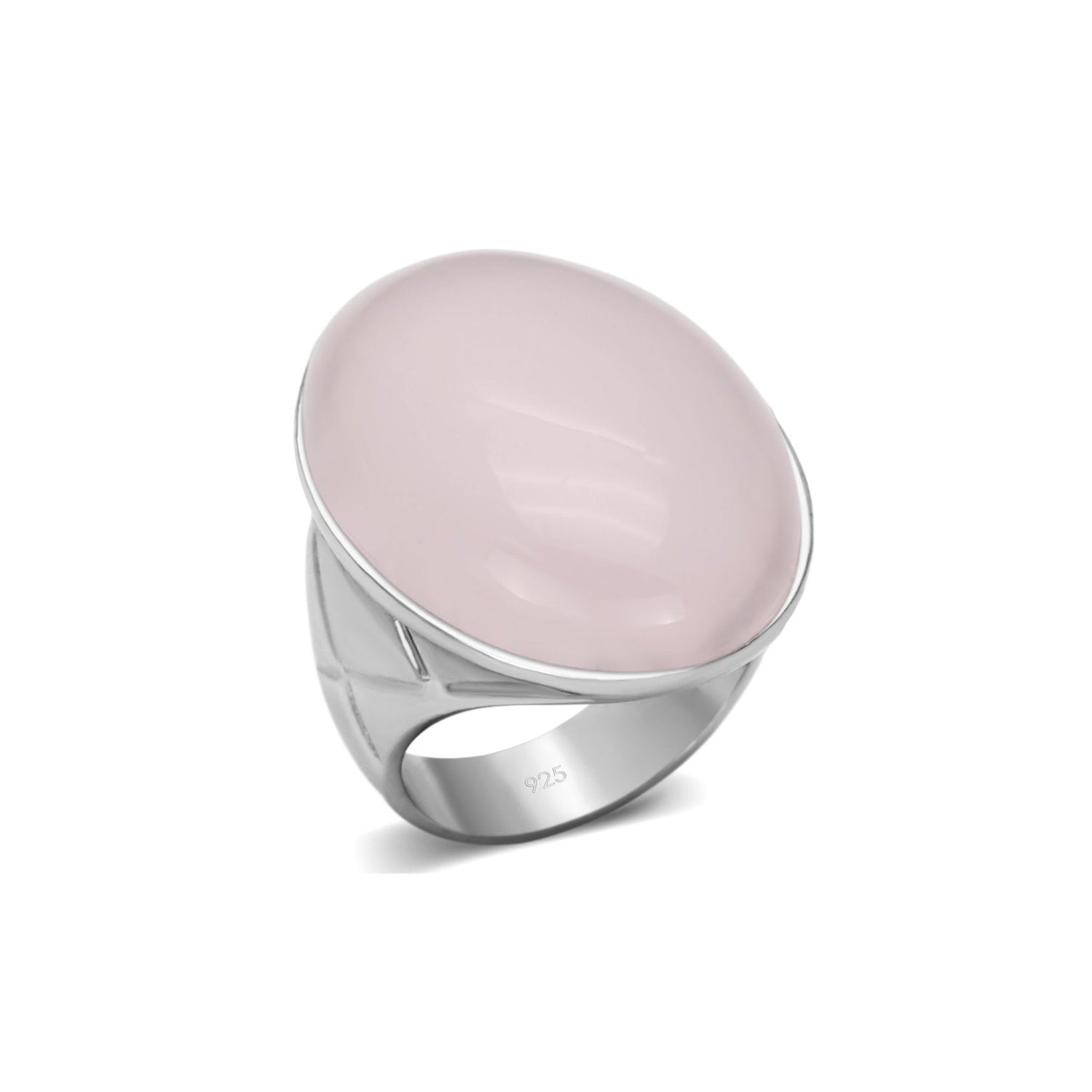 Rose Quartz Ring | Sterling Silver &amp; Precious Crystal