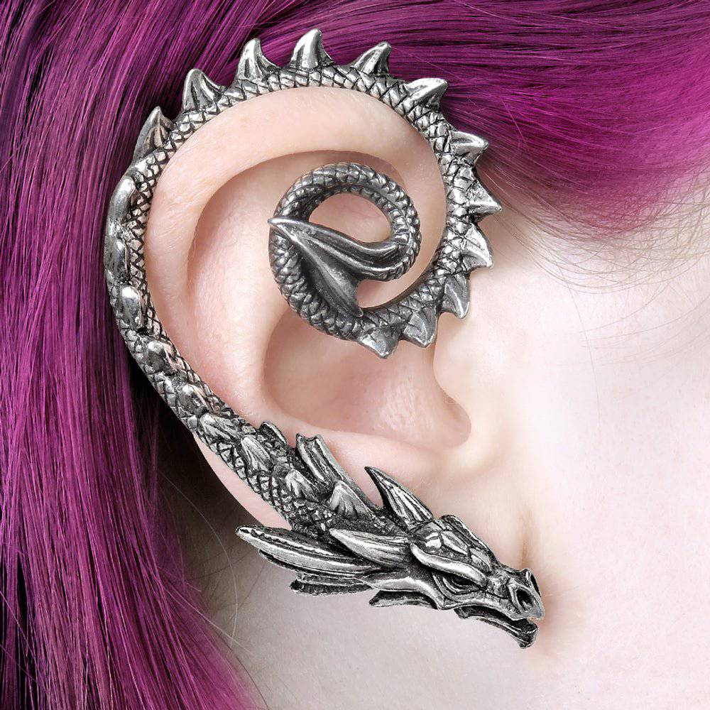 Ostrogoth Dragon Ear Wrap | High-Quality Pewter