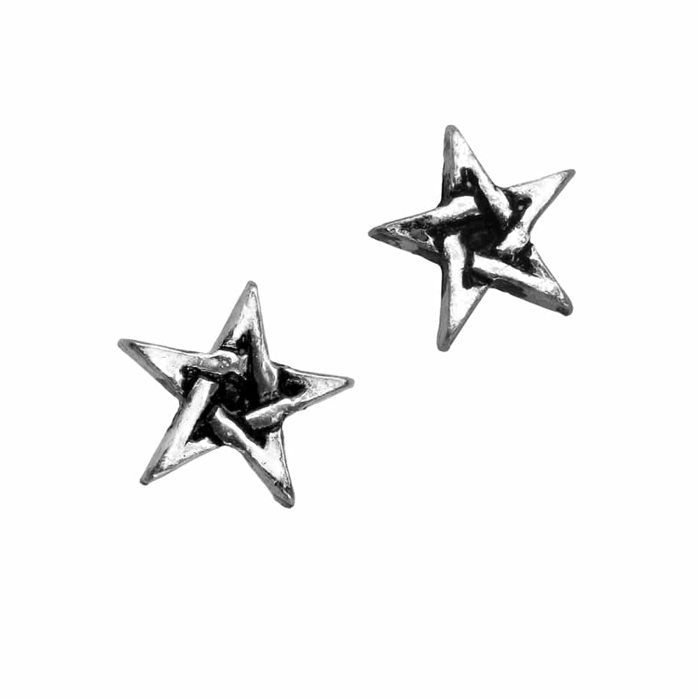 Pentagram Stud Earrings | High-Quality Pewter