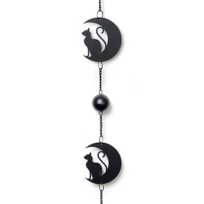 Black Cat and Moon Hanging Decoration