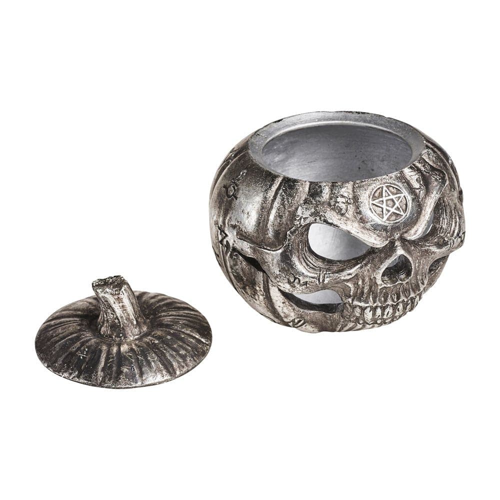 Pumpkin Skull Pot Trinket Box