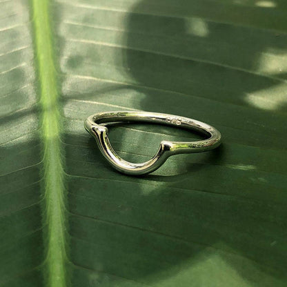 Half Moon Ring | Size 7 | Sterling Silver | Handmade in Peru