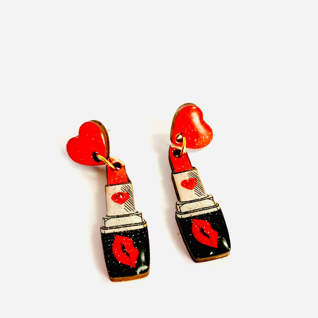 Valentine Lipstick Earrings by Rosie Rose Parker-0