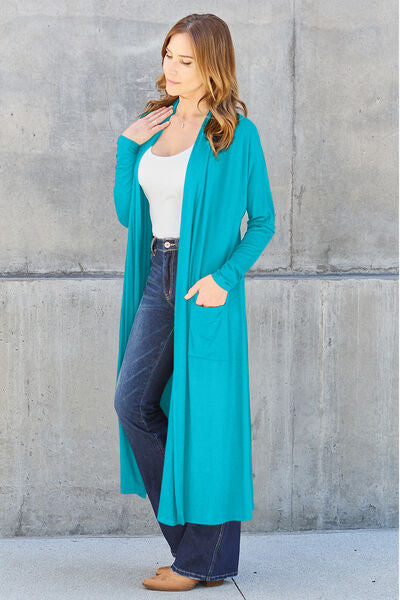 Basic Bae Full Size Open Front Long Sleeve Cover Up-7