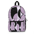 Backpack - Large Water-resistant Bag, Geometric Lavender And Black Pattern-0