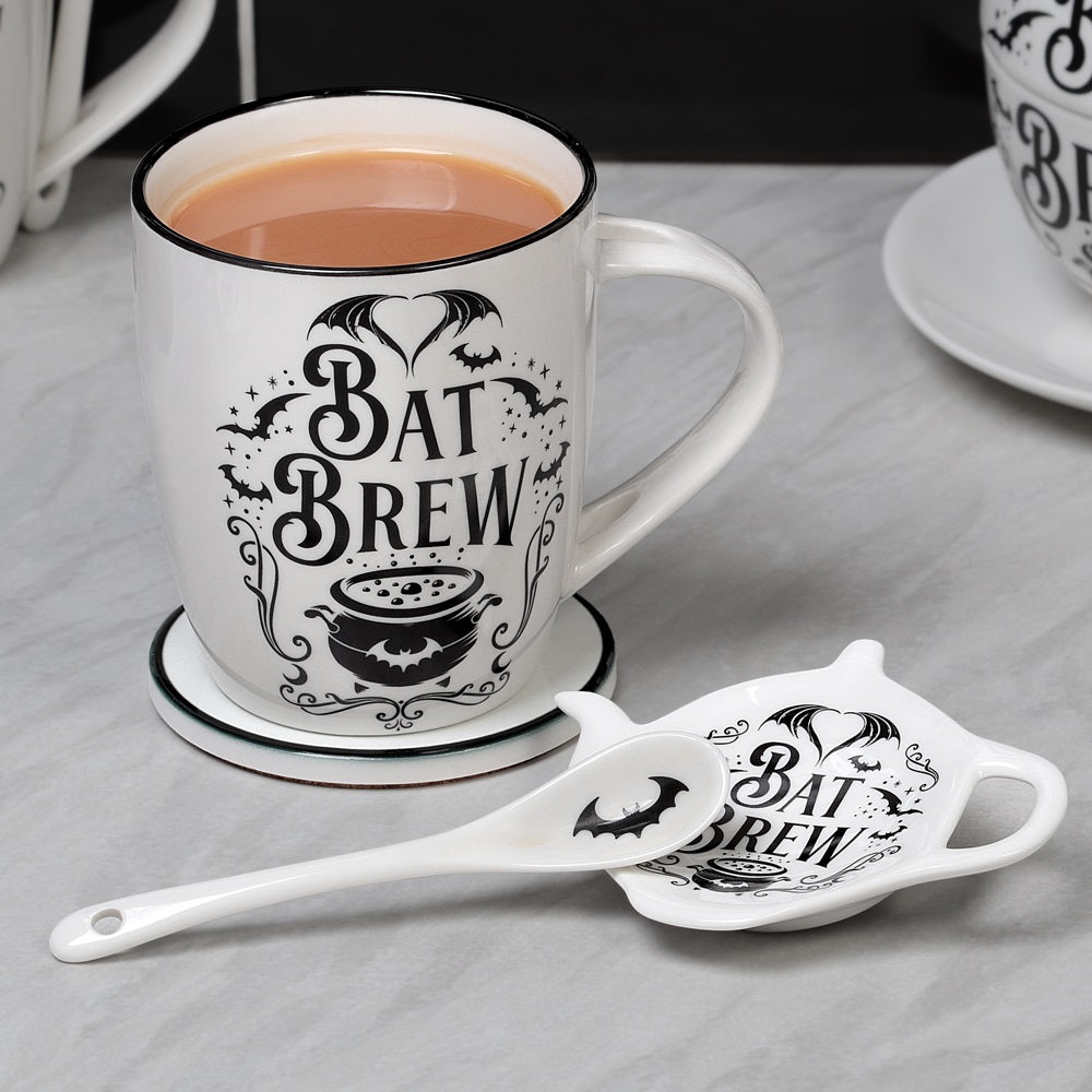 Bat Brew Mug Tea Cup and Spoon - HartCentered