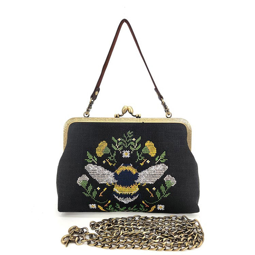 Bee Vintage-Inspired Kisslock Handbag-3