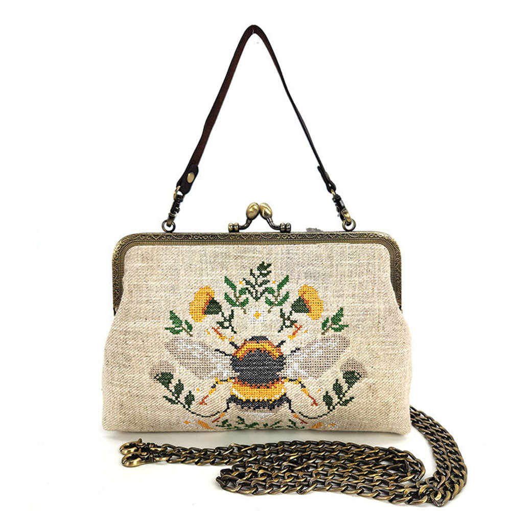 Bee Vintage-Inspired Kisslock Handbag-0