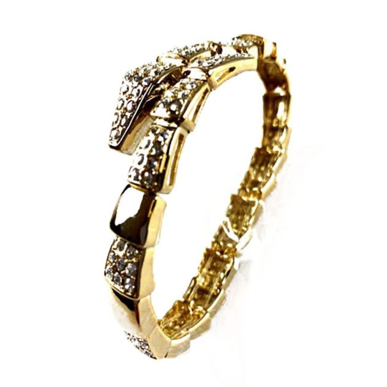 Crystal Studded Snake Bracelet | One Size Fits All | Stretchable