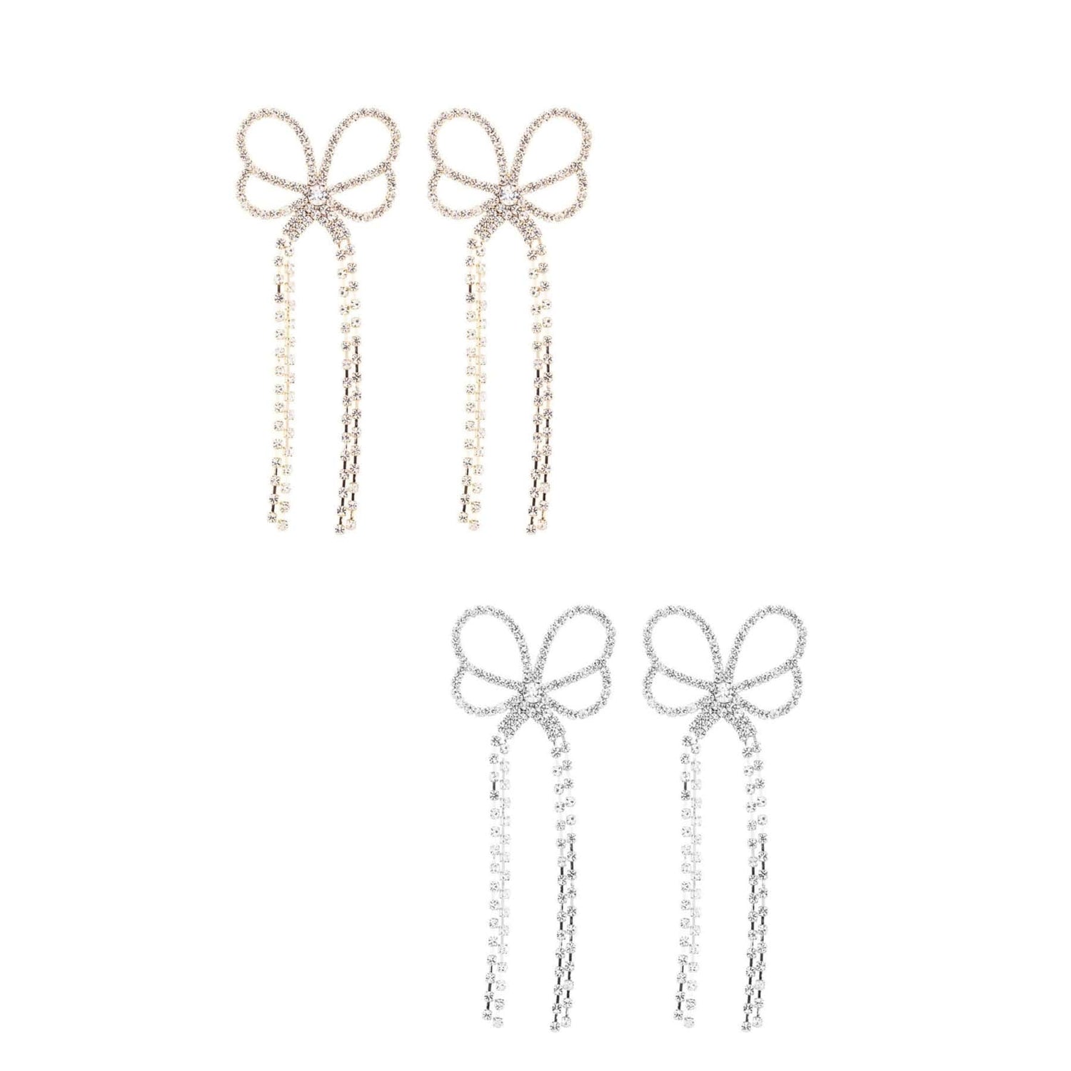 Butterfly Tassel Drop Post Back Earrings | Lead And Nickel-Free