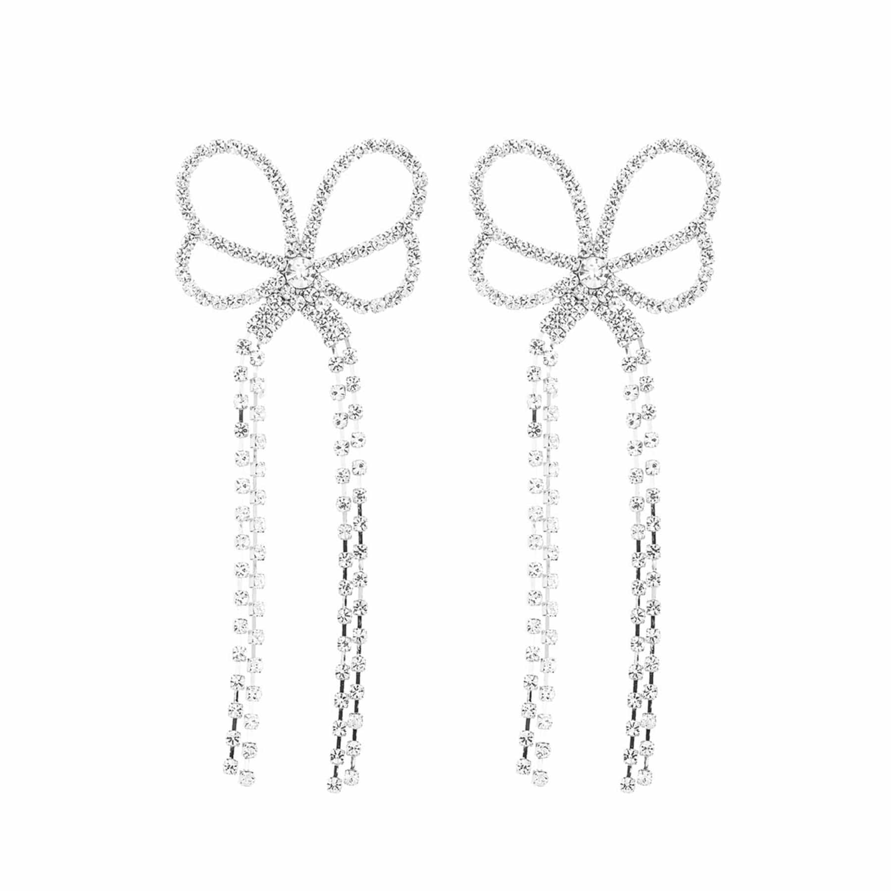 Butterfly Tassel Drop Post Back Earrings | Lead And Nickel-Free