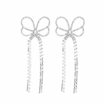 Butterfly Tassel Drop Post Back Earrings | Lead And Nickel-Free