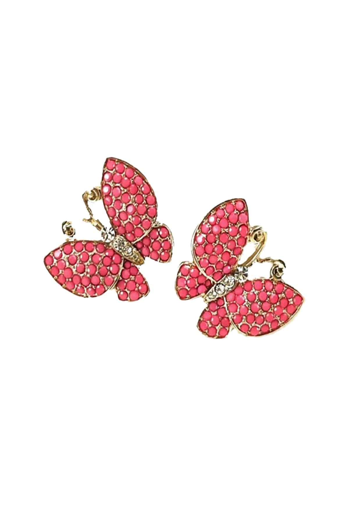 Butterfly Bead Earrings | Post Back | Made in Korea