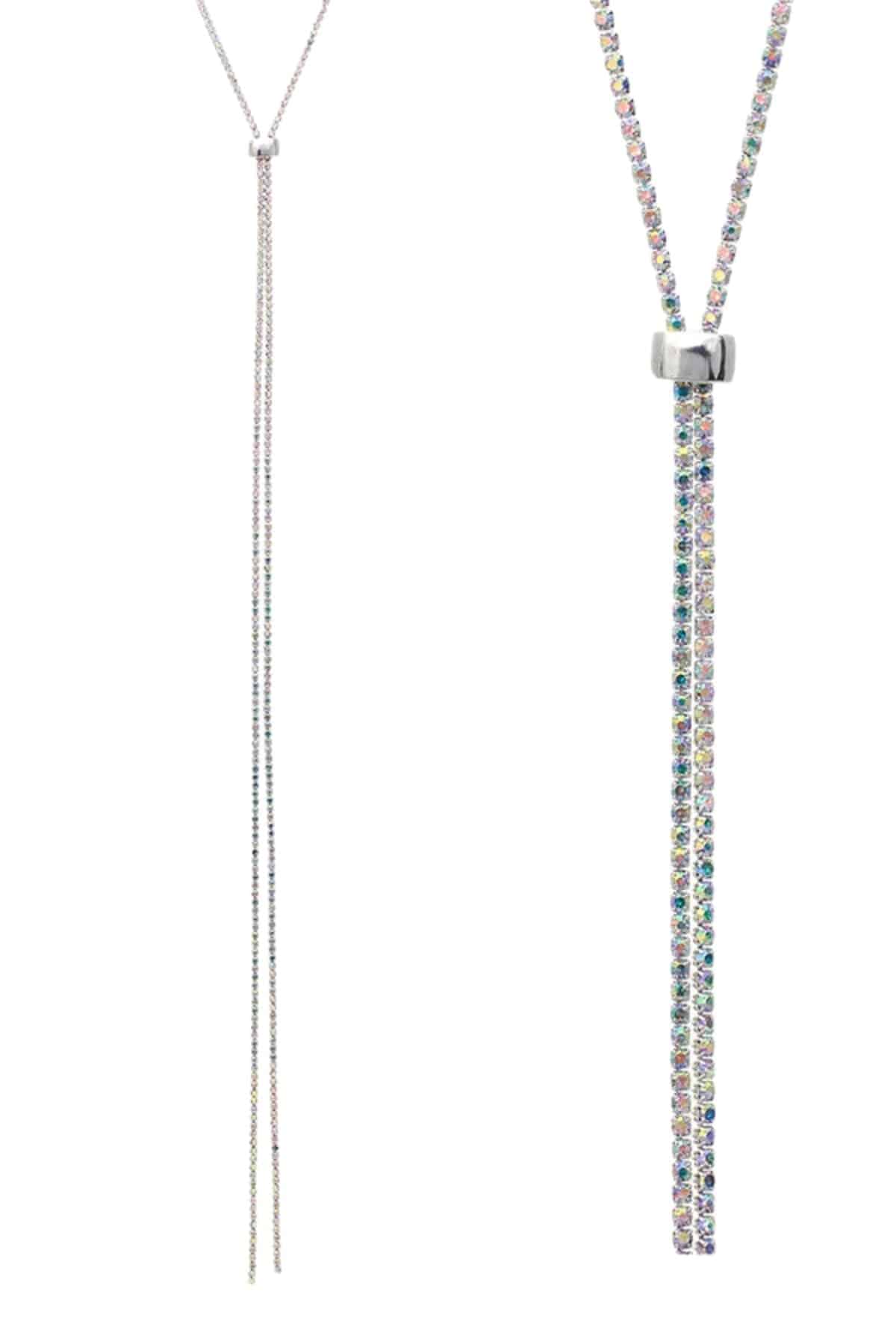 Rhinestone Slider Necklace | Lead &amp; Cadmium Compliant | More Colors Available