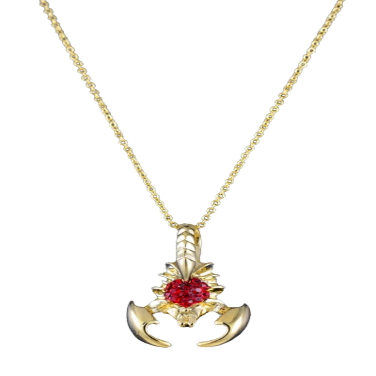 Studded Craw Fish Pendant Necklace | Double-Plated Finish