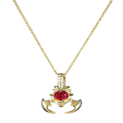 Studded Craw Fish Pendant Necklace | Double-Plated Finish